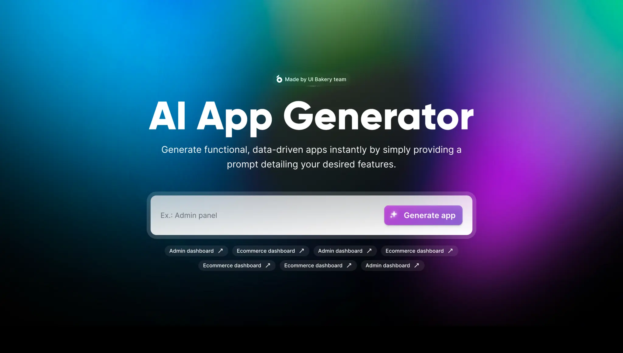 AI App Generator by UI Bakery