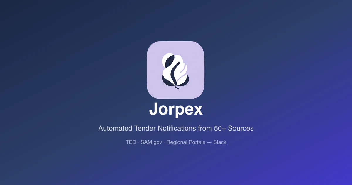 Jorpex - Tender Notifications in Slack