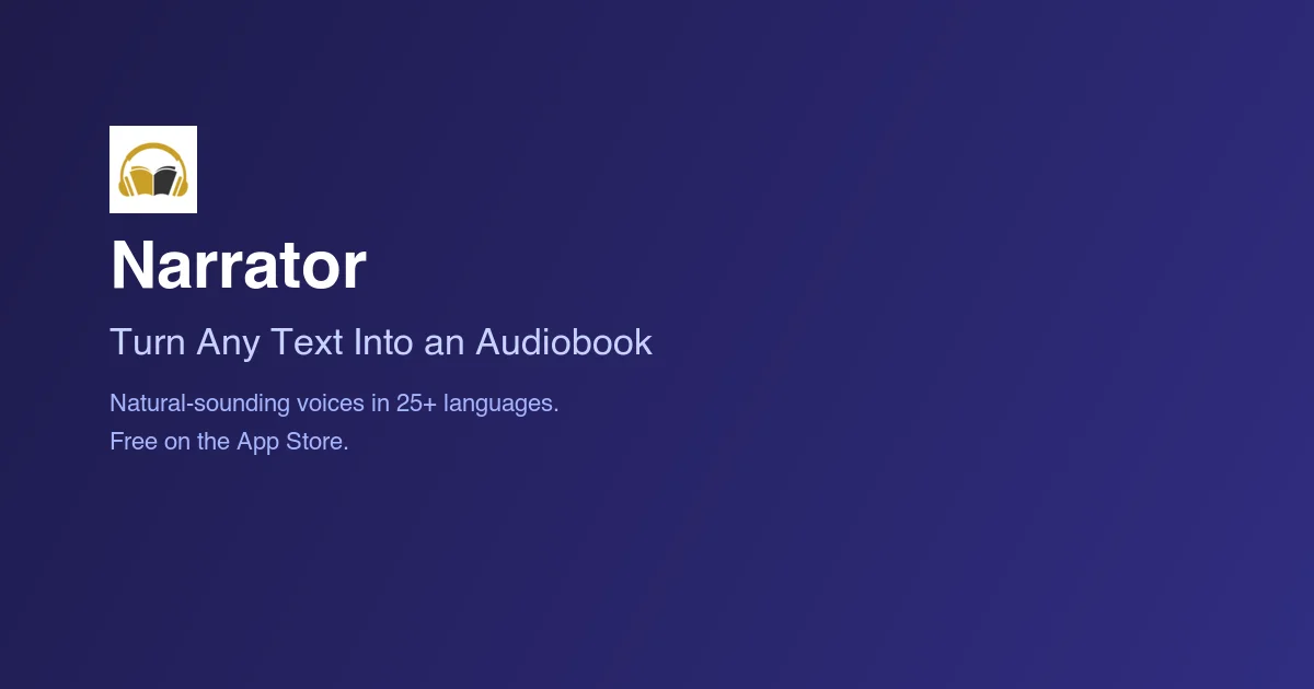Narrator: Audiobook Maker